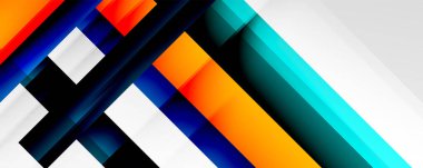 Gölge çizgileri, modern formlar, dikdörtgenler, kareler ve akışkan eğimlere sahip geometrik soyut arkaplanlar. Parlak renkli çizgiler serin arkaplanlar