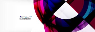 Yuvarlak şekiller, üçgenler ve daireler. Modern soyut arkaplan