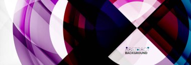 Yuvarlak şekiller, üçgenler ve daireler. Modern soyut arkaplan