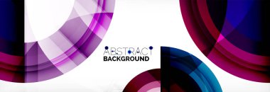 Yuvarlak şekiller, üçgenler ve daireler. Modern soyut arkaplan