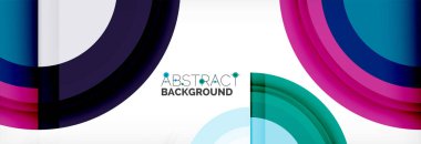 Yuvarlak şekiller, üçgenler ve daireler. Modern soyut arkaplan