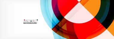 Yuvarlak şekiller, üçgenler ve daireler. Modern soyut arkaplan