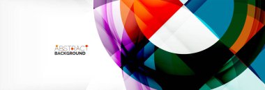 Yuvarlak şekiller, üçgenler ve daireler. Modern soyut arkaplan