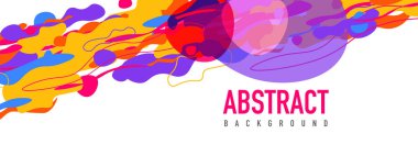 Moda sıvı biçimi, soyut tasarım şekilleri, pankartlar, broşürler, posterler, web iniş sayfaları, kapaklar veya pankartlar için dinamik vektör arkaplanı