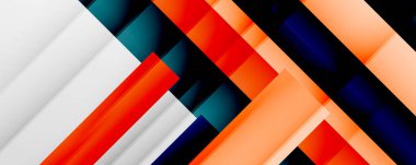 Gölge çizgileri, modern formlar, dikdörtgenler, kareler ve akışkan eğimlere sahip geometrik soyut arkaplanlar. Parlak renkli çizgiler serin arkaplanlar