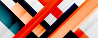 Gölge çizgileri, modern formlar, dikdörtgenler, kareler ve akışkan eğimlere sahip geometrik soyut arkaplanlar. Parlak renkli çizgiler serin arkaplanlar