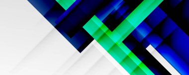 Gölge çizgileri, modern formlar, dikdörtgenler, kareler ve akışkan eğimlere sahip geometrik soyut arkaplanlar. Parlak renkli çizgiler serin arkaplanlar