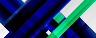 Gölge çizgileri, modern formlar, dikdörtgenler, kareler ve akışkan eğimlere sahip geometrik soyut arkaplanlar. Parlak renkli çizgiler serin arkaplanlar