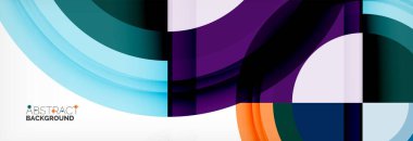 Yuvarlak şekiller, üçgenler ve daireler. Modern soyut arkaplan