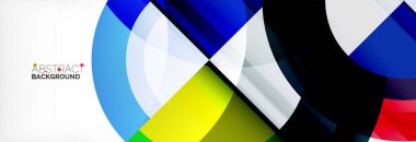 Yuvarlak şekiller, üçgenler ve daireler. Modern soyut arkaplan