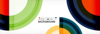 Yuvarlak şekiller, üçgenler ve daireler. Modern soyut arkaplan