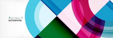 Yuvarlak şekiller, üçgenler ve daireler. Modern soyut arkaplan