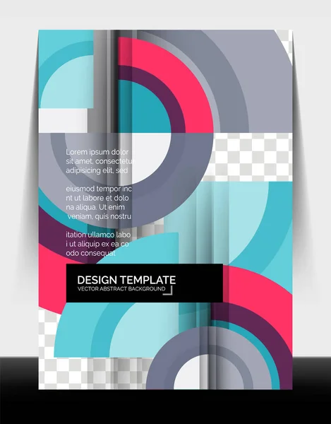 Дизайн круга a4 шаблон для печати листовок, дизайн годового отчета — стоковый вектор