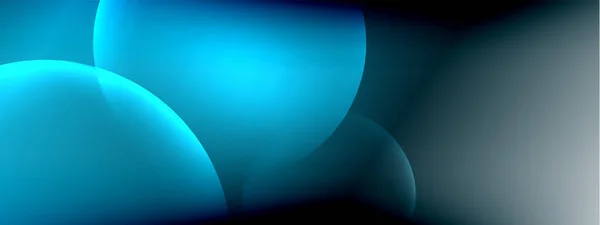 Vecteur abstrait fond liquide bulle cercles sur le gradient de fluide avec des ombres et des effets de lumière. Modèles de conception brillants pour le texte — Image vectorielle