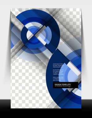 Çember tasarımı a4 el ilanı baskı şablonu, yıllık rapor tasarımı