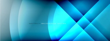 Vektör soyut arkaplan - gölgeler ve ışık efektleri ile sıvı gradyanı üzerinde daire ve çapraz çapraz. Metin için tekno ya da ticari parlak tasarım şablonları