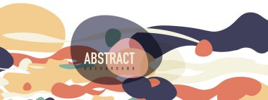 Moda sıvı biçimi, soyut tasarım şekilleri, pankartlar, broşürler, posterler, web iniş sayfaları, kapaklar veya pankartlar için dinamik vektör arkaplanı