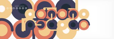 Kapaklar, afişler, el ilanları ve posterler ve diğer şablonlar için çemberler ve çizgiler soyut arkaplan