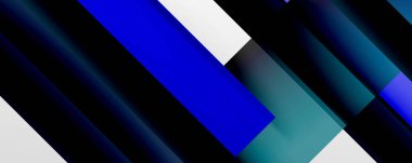 Gölge çizgileri, modern formlar, dikdörtgenler, kareler ve akışkan eğimlere sahip geometrik soyut arkaplanlar. Parlak renkli çizgiler serin arkaplanlar