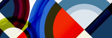 Yuvarlak şekiller, üçgenler ve daireler. Modern soyut arkaplan