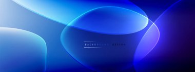 Vektör soyut arkaplan - sıvı kabarcıklar, gölgeler ve ışık efektleri ile sıvı gradyan şekiller. Metin için parlak tasarım şablonu