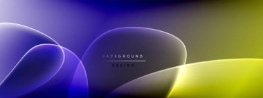 Vektör soyut arkaplan - sıvı kabarcıklar, gölgeler ve ışık efektleri ile sıvı gradyan şekiller. Metin için parlak tasarım şablonu