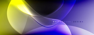 Vektör soyut arkaplan - sıvı kabarcıklar, gölgeler ve ışık efektleri ile sıvı gradyan şekiller. Metin için parlak tasarım şablonu