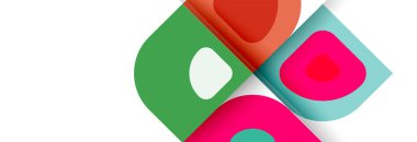 Soyut yuvarlak şekiller ve gölge efektleri tekrarlanan vektör modern geometrik arkaplan kümesi