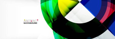 Yuvarlak şekiller, üçgenler ve daireler. Modern soyut arkaplan