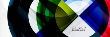 Yuvarlak şekiller, üçgenler ve daireler. Modern soyut arkaplan