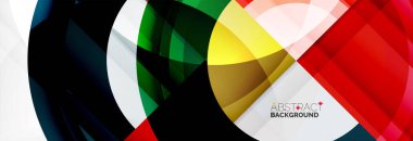 Yuvarlak şekiller, üçgenler ve daireler. Modern soyut arkaplan