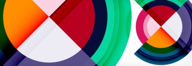 Yuvarlak şekiller, üçgenler ve daireler. Modern soyut arkaplan