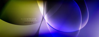 Vektör soyut arkaplan - sıvı kabarcıklar, gölgeler ve ışık efektleri ile sıvı gradyan şekiller. Metin için parlak tasarım şablonu