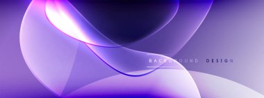 Vektör soyut arkaplan - sıvı kabarcıklar, gölgeler ve ışık efektleri ile sıvı gradyan şekiller. Metin için parlak tasarım şablonu