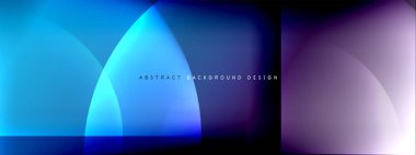 Vektör soyut arkaplan - gölgeler ve ışık efektleri ile sıvı gradyanı üzerinde daire ve çapraz çapraz. Metin için tekno ya da ticari parlak tasarım şablonları