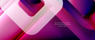 Çizgiler ve modern formlarla vektör geometrik arkaplan. Soyut yuvarlak şekiller, gölge ve ışık efektleri ile akışkan eğimli