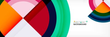 Yuvarlak şekiller, üçgenler ve daireler. Modern soyut arkaplan