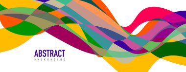 Akışkan dalga renkli soyut arkaplan. Dinamik renkli canlı vektör tasarımı