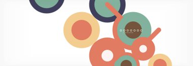 Kapaklar, afişler, el ilanları ve posterler ve diğer şablonlar için çemberler ve çizgiler soyut arkaplan