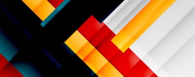 Gölge çizgileri, modern formlar, dikdörtgenler, kareler ve akışkan eğimlere sahip geometrik soyut arkaplanlar. Parlak renkli çizgiler serin arkaplanlar