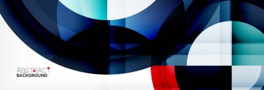 Yuvarlak şekiller, üçgenler ve daireler. Modern soyut arkaplan