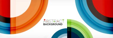 Yuvarlak şekiller, üçgenler ve daireler. Modern soyut arkaplan