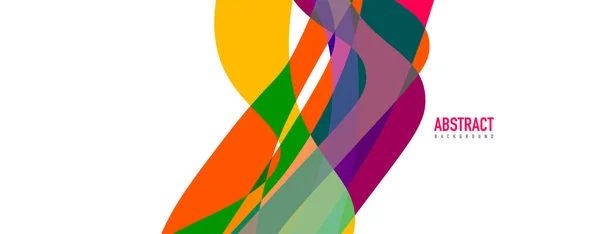 Fluido onda colorido fundo abstrato. Design dinâmico de vetores vibrantes coloridos —  Vetores de Stock