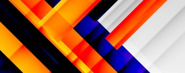 Gölge çizgileri, modern formlar, dikdörtgenler, kareler ve akışkan eğimlere sahip geometrik soyut arkaplanlar. Parlak renkli çizgiler serin arkaplanlar