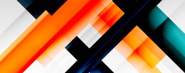 Gölge çizgileri, modern formlar, dikdörtgenler, kareler ve akışkan eğimlere sahip geometrik soyut arkaplanlar. Parlak renkli çizgiler serin arkaplanlar