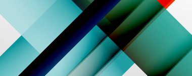 Gölge çizgileri, modern formlar, dikdörtgenler, kareler ve akışkan eğimlere sahip geometrik soyut arkaplanlar. Parlak renkli çizgiler serin arkaplanlar