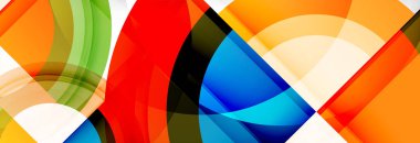 Yuvarlak şekiller, üçgenler ve daireler. Modern soyut arkaplan