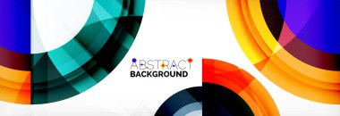 Yuvarlak şekiller, üçgenler ve daireler. Modern soyut arkaplan