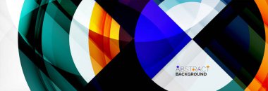 Yuvarlak şekiller, üçgenler ve daireler. Modern soyut arkaplan