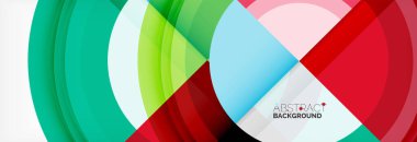 Yuvarlak şekiller, üçgenler ve daireler. Modern soyut arkaplan